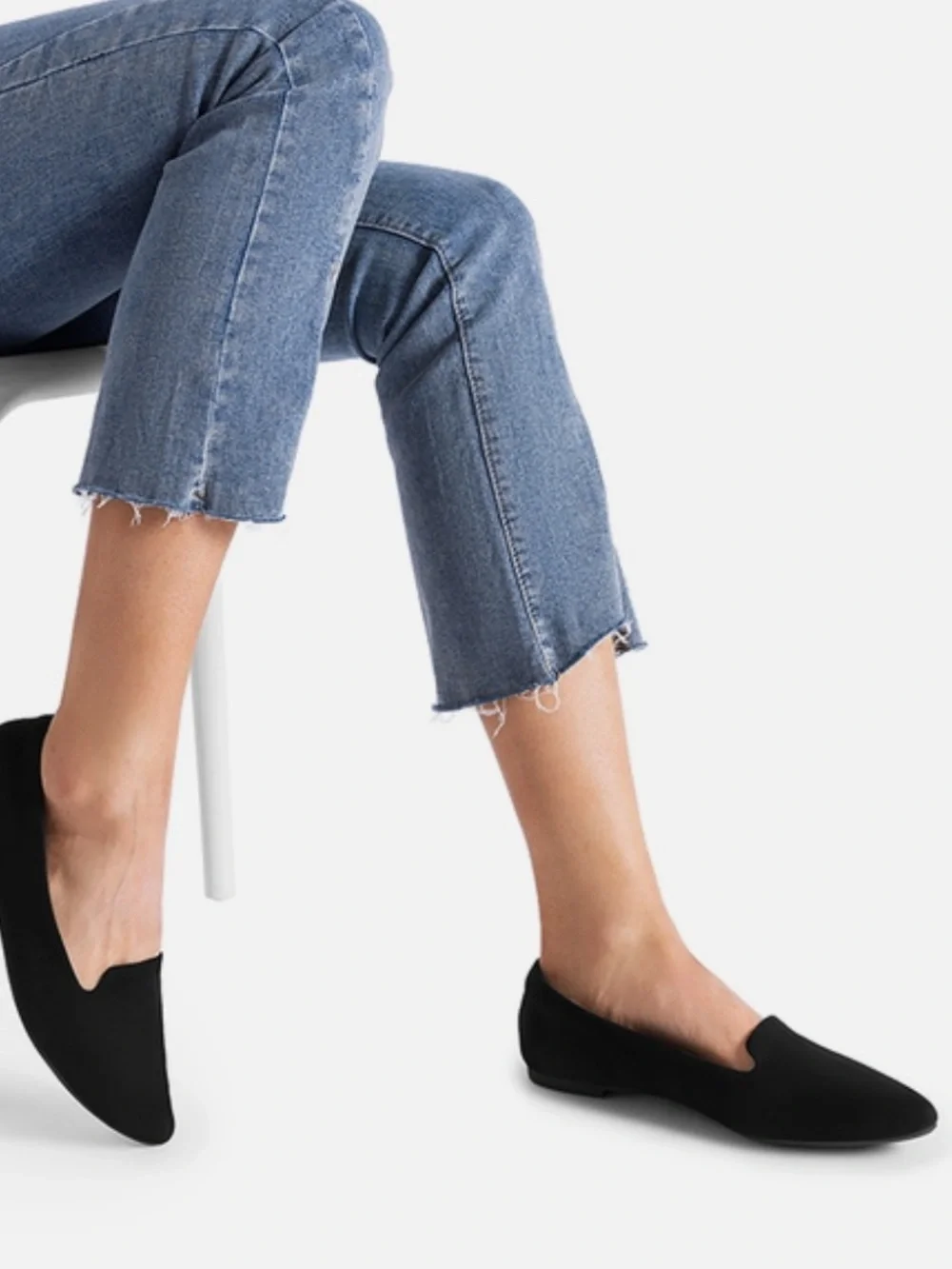 Dream Pairs Black Pointed Slip-On Loafers